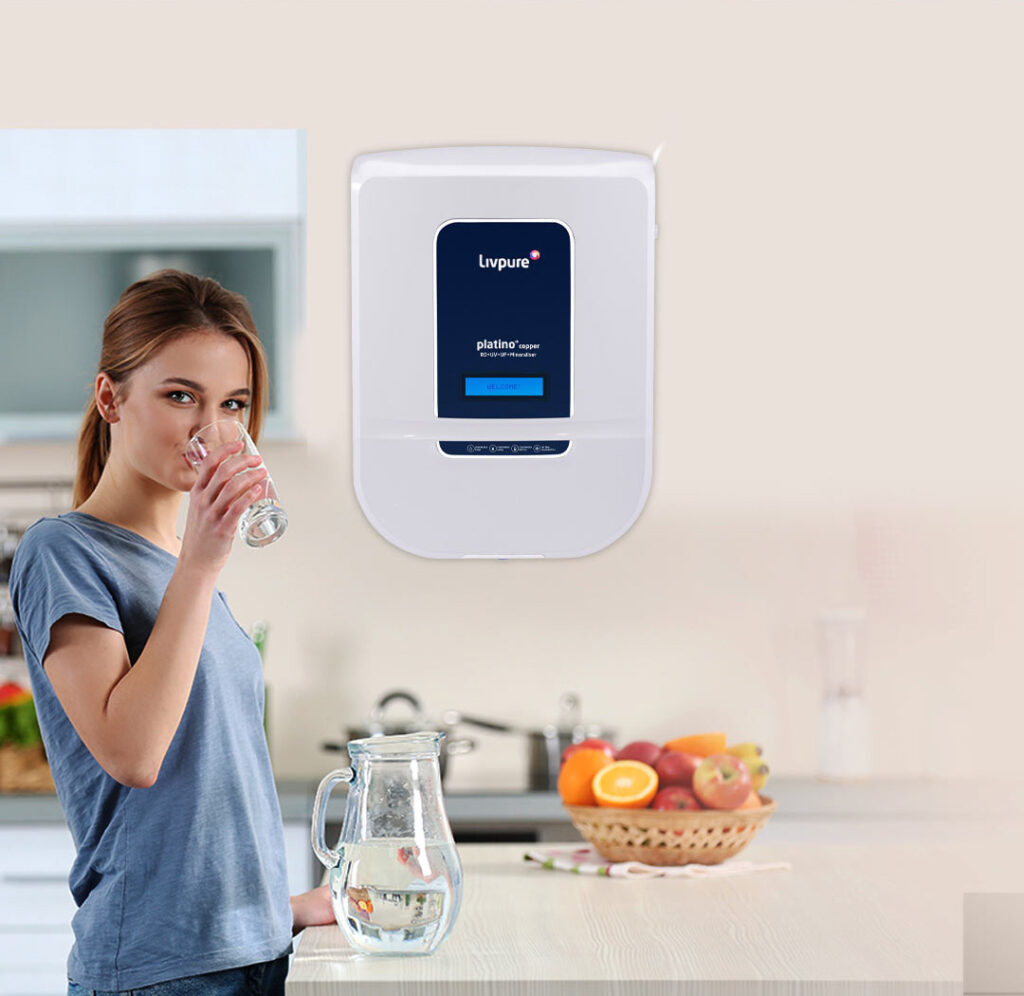 Water Purifier with Woman